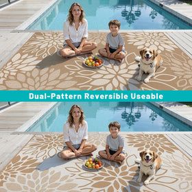 HEBE versatile outdoor carpet for patio, deck, garden, or RV
