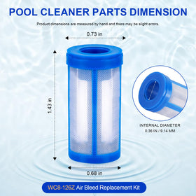 HEBRAR WC8-126Z fine mesh screen traps debris and reduces impurities