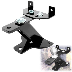 HECASA universal 5-inch rise hitch side view showing robust compatibility for lawn towing