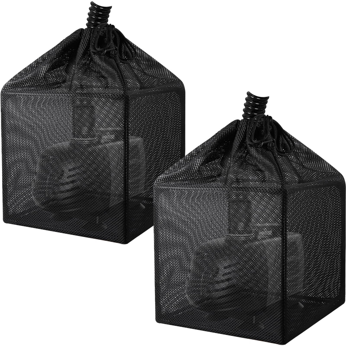 Hecaty pond filter bag with internal frame protects the pump from debris