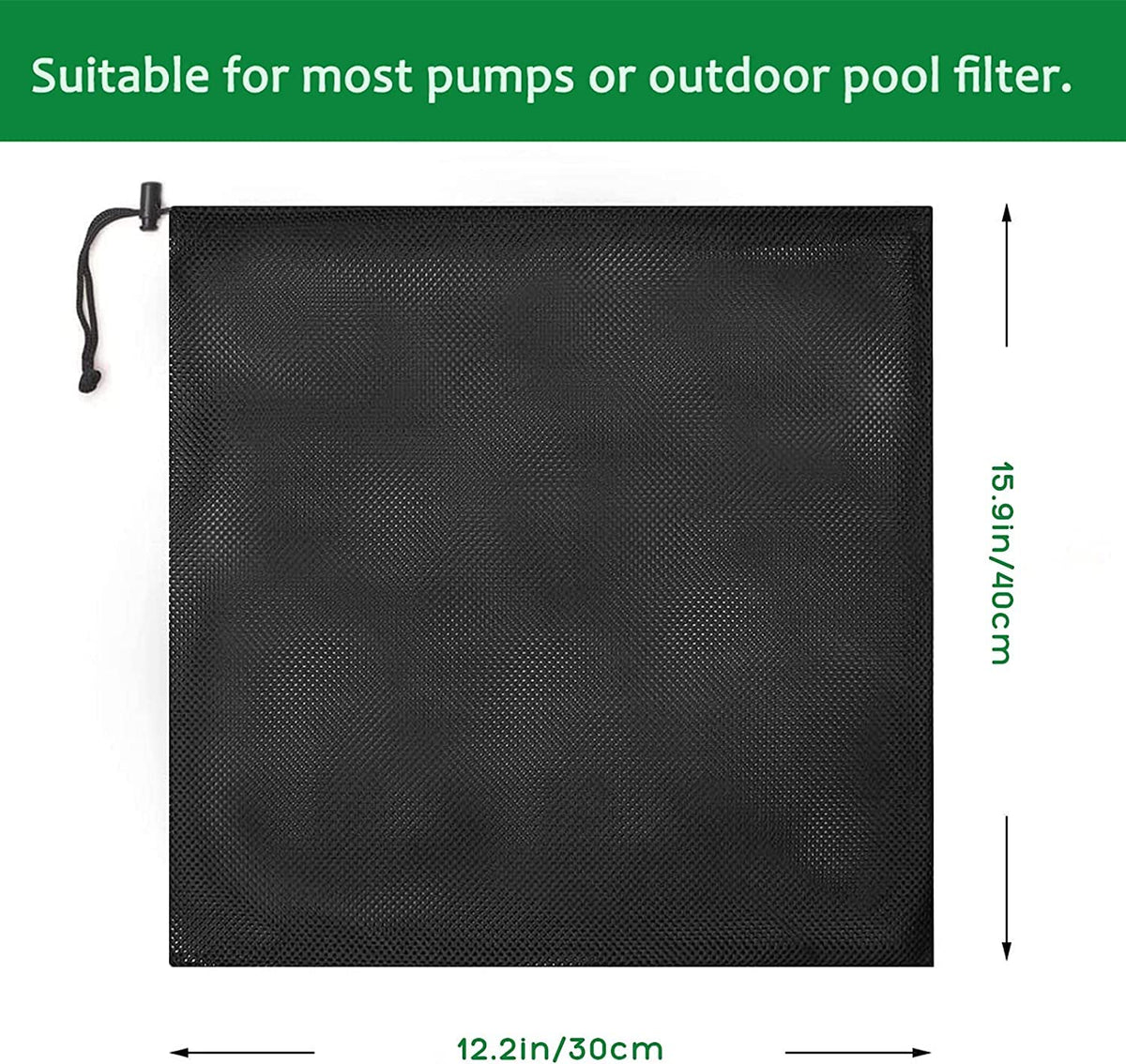 Hecaty pond filter bag with nylon mesh securing pump components