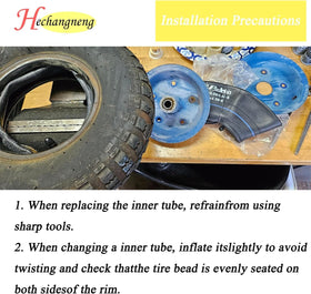 Hechangneng wheelbarrow inner tube ready for lawn care and garden projects.