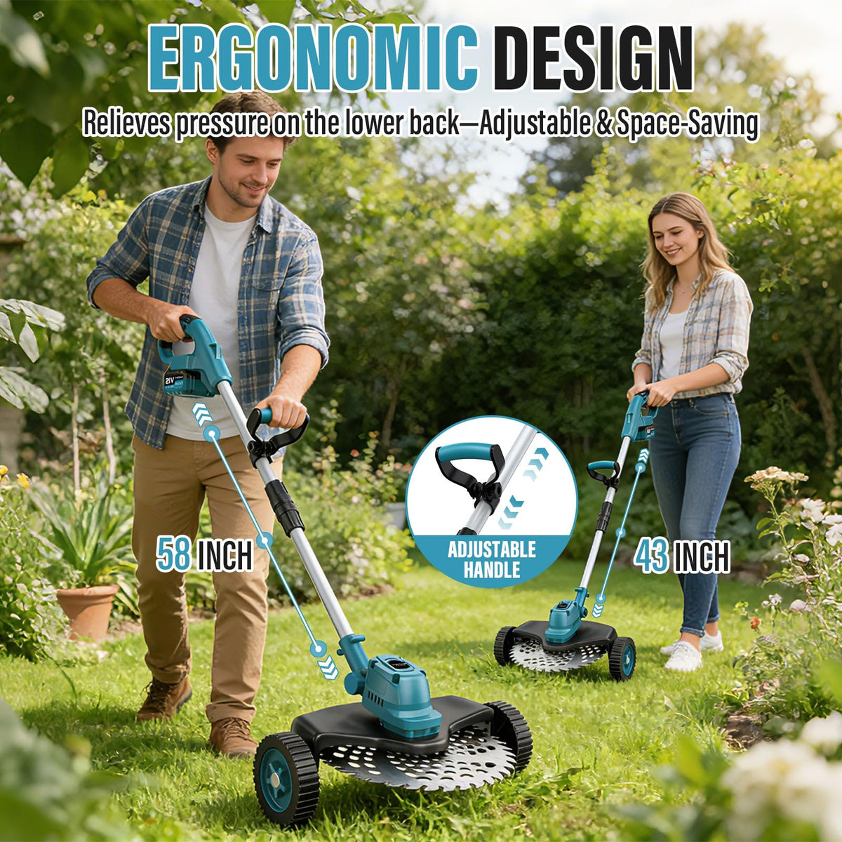 HECUSAM 90-degree head and adjustable length reach tight corners.
