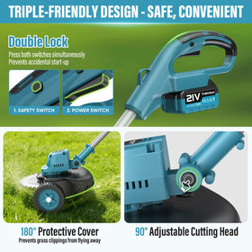 HECUSAM auxiliary wheel helps create straight garden edges.