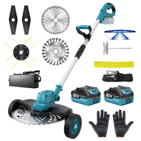 HECUSAM electric trimmer wheel provides steady guidance for crisp lawn edges.