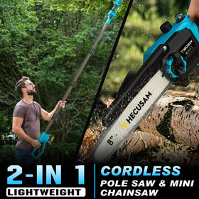 HECUSAM ergonomic lightweight design minimizes user fatigue during trimming
