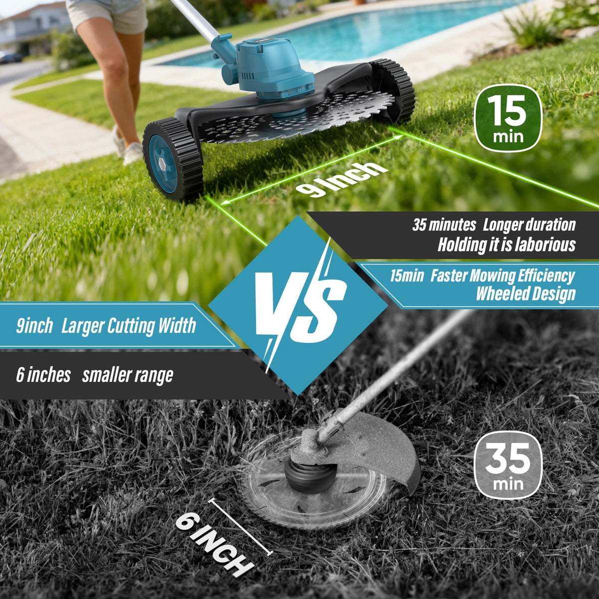 HECUSAM saw and metal blades handle thick growth and pruning with ease.