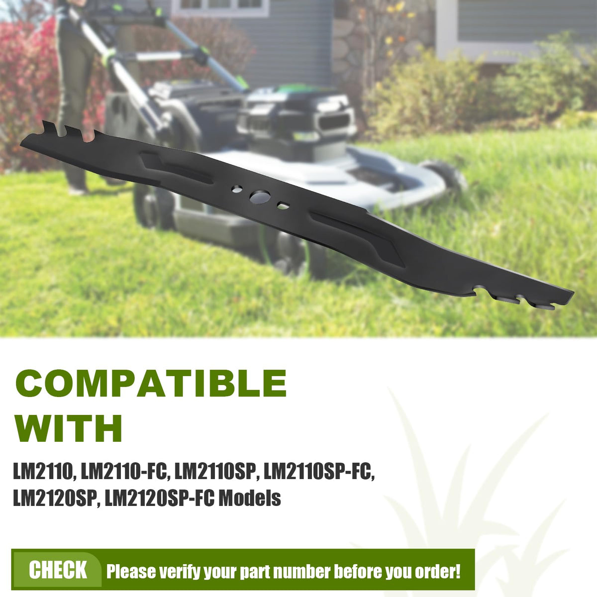 Hedday AB2102 blade on a mower demonstrates clean mulching for healthier turf.