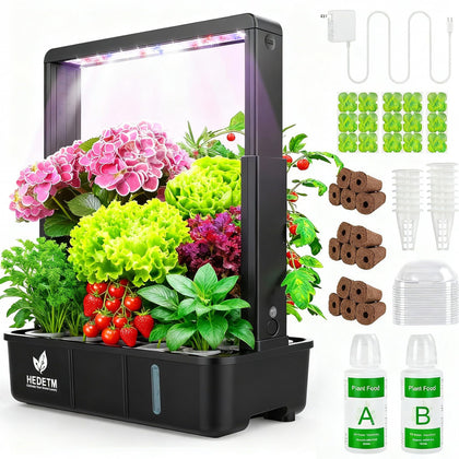 HEDETM Hopegarden 15-pod system with water window for easy monitoring and fresh herbs.