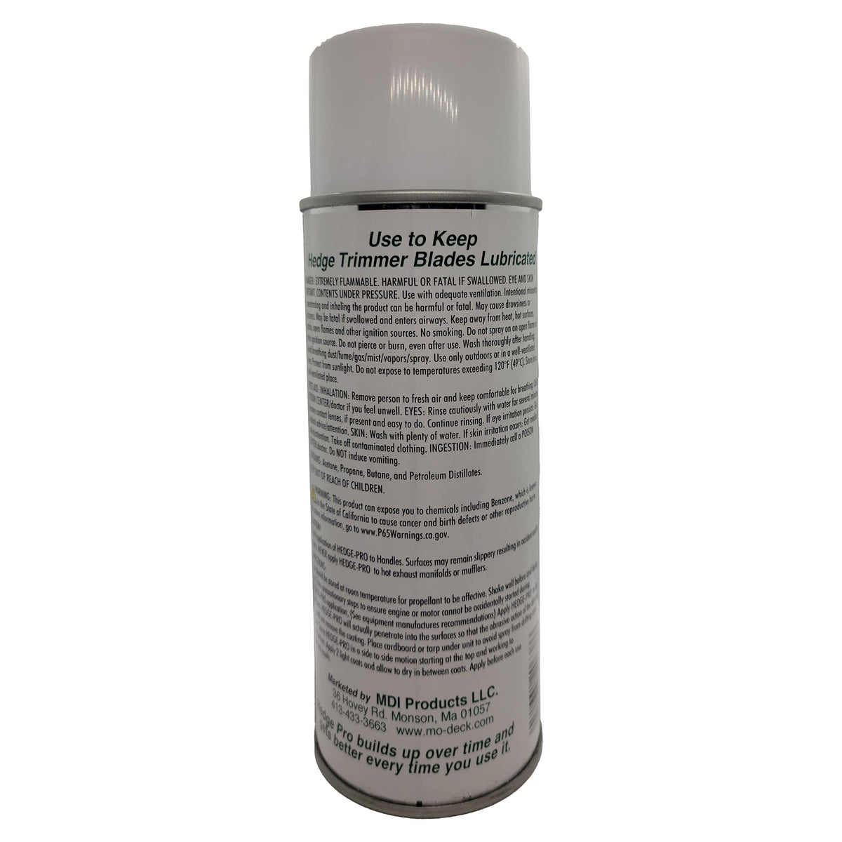 Hedge-Pro Blade Lubricant in action on hedge trimmer blades to reduce wear.
