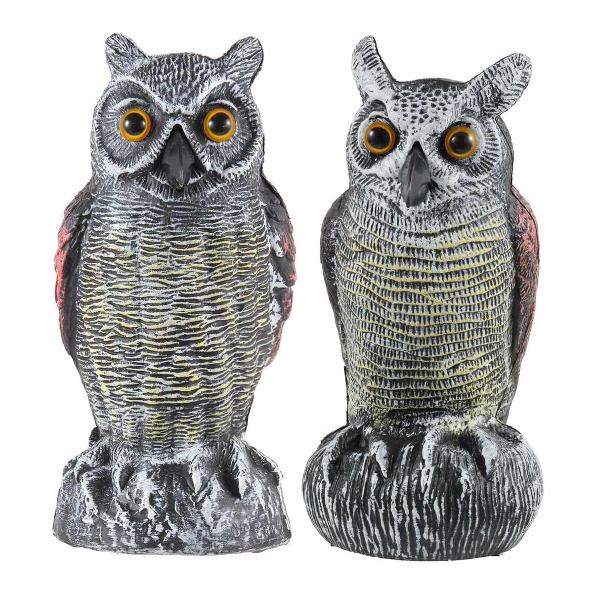 Hedoc fake owl decoy with long-eared detail deter garden birds.
