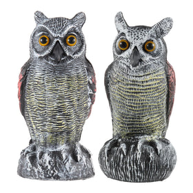 Hedoc fake owl decoy with long-eared detail deter garden birds.