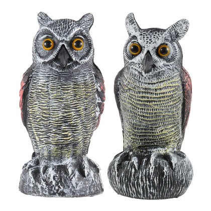 Hedoc fake owl decoy with long-eared detail deter garden birds.