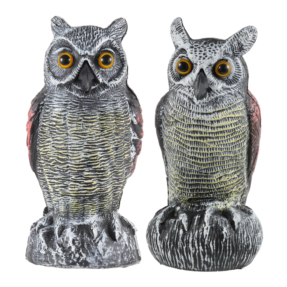 Hedoc fake owl decoy with long-eared detail deter garden birds.