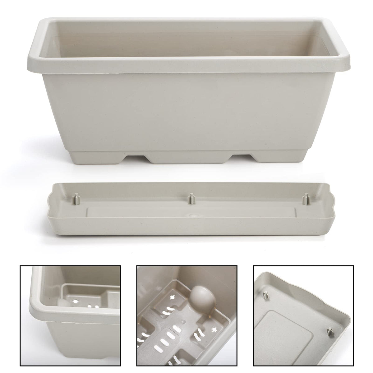 Hedume attached tray catching runoff to keep the area clean.