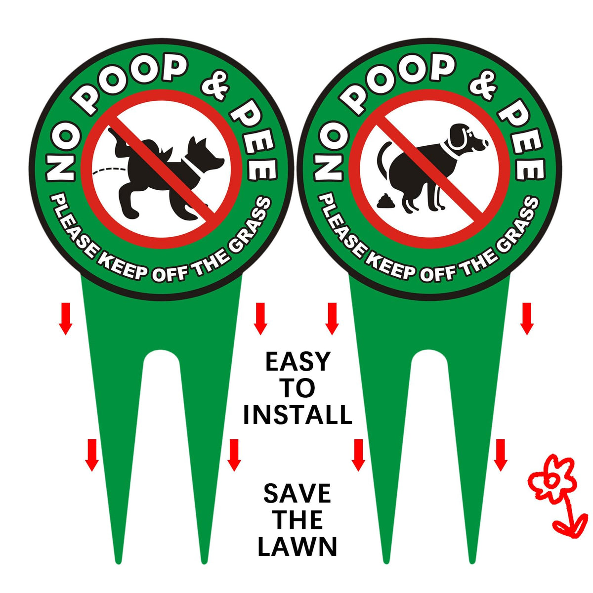 Hefuner garden lawn protection sign reduces dog access to your lawn