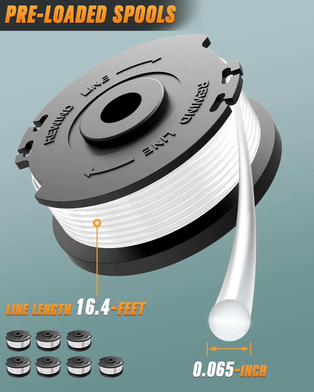 HEINPRO spool designed for easy installation reduces tangles during replacement.