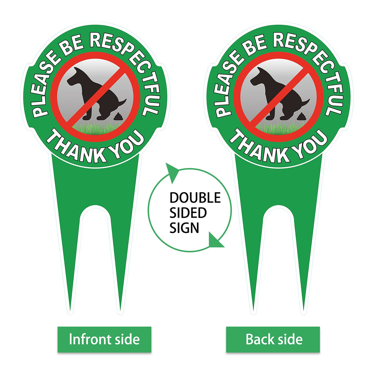 HEIOKEY outdoor sign with green background enhances visibility in yards.