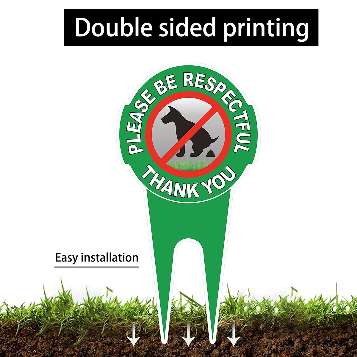 HEIOKEY sign mounted on in-ground stake for easy placement.