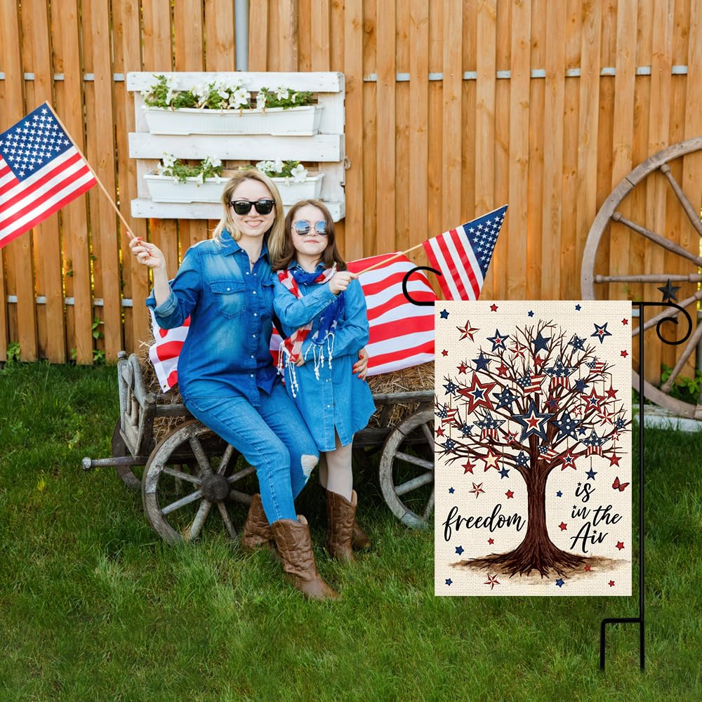 Heirloom Haven flag with ring-top attachment fits standard flagpoles easily.