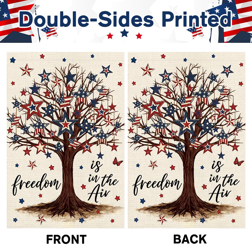 Heirloom Haven stars and Americana pattern flag adds patriotic curb appeal.