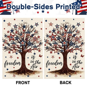 Heirloom Haven stars and Americana pattern flag adds patriotic curb appeal.