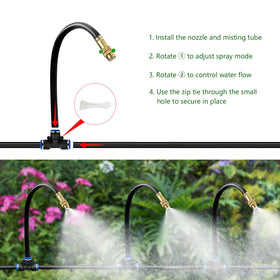 HEKIWAY greenhouse and lawn setups illustrate versatile irrigation coverage.