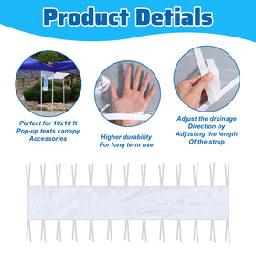 HekouJiub gutter includes 12 self-adhesive straps for quick installation