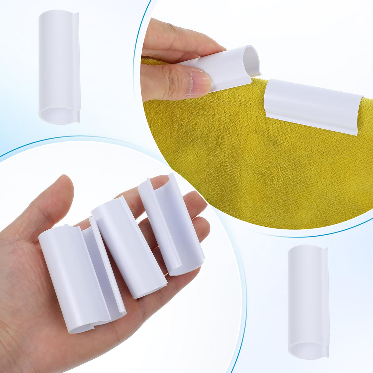 HekouJiub clip secures insect screens and shade cloth on 1/2-inch tubes.