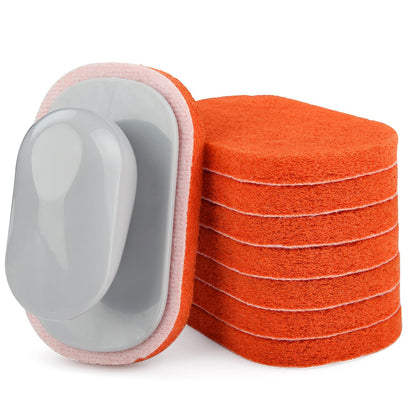 Heliar 8-pack griddle cleaning pads with holder for Blackstone surface cleaning