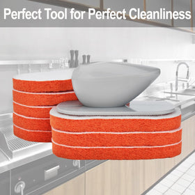 Heliar heavy-duty griddle pads tackle tough residue without scratching