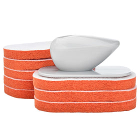 Heliar non-scratch cleaning pads for flat top grills protecting seasoned surfaces