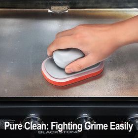 Heliar replaceable pads and sturdy holder simplify ongoing griddle upkeep