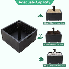 Helios&Hestia planter box attached to the 3-in-1 base with greenery