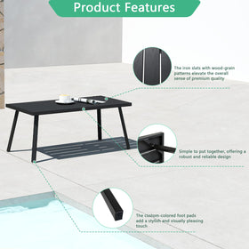 Helios&Hestia side view of the outdoor coffee table, sturdy companion for balconies
