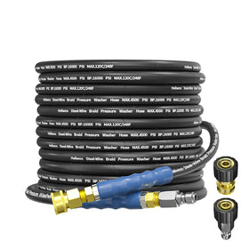 Heliwoo 38 pressure washer hose 50 ft: rugged, long-reach cleaning solution.