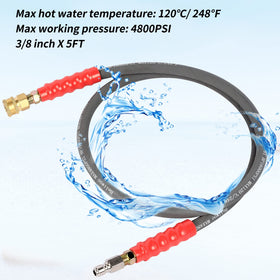 Heliwoo 4800 PSI rating supports tough outdoor cleaning jobs.
