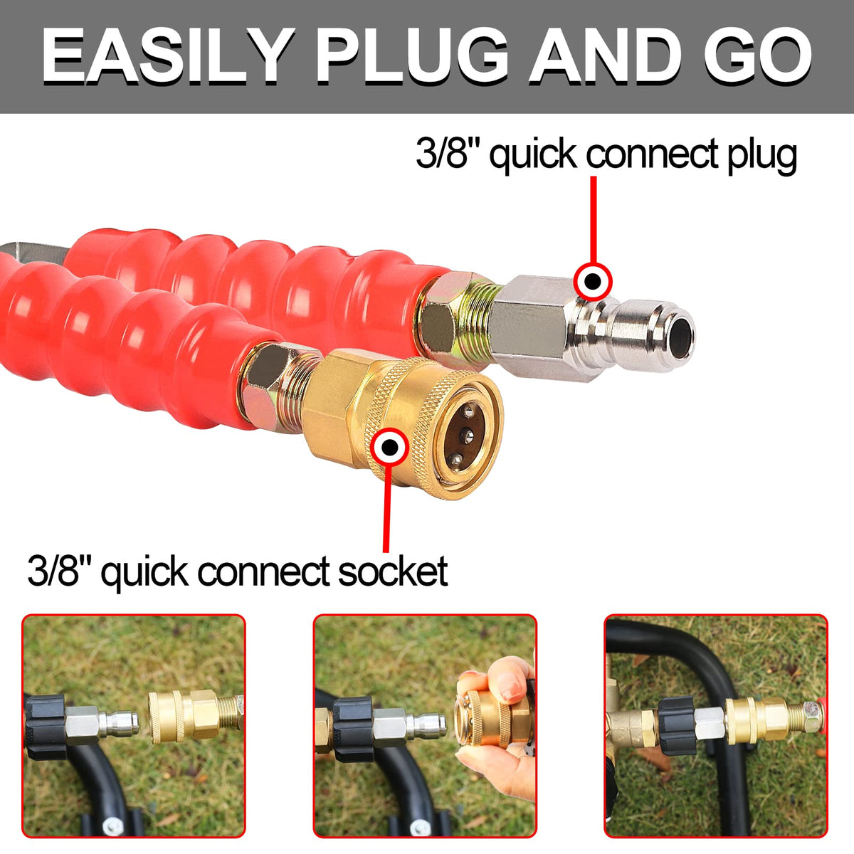 Heliwoo 100ft reach reduces repositioning during outdoor cleaning.