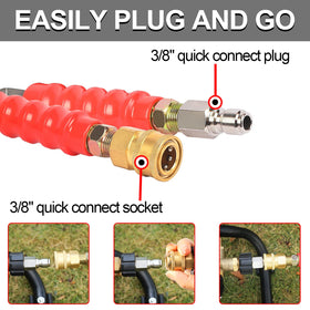 Heliwoo 100ft reach reduces repositioning during outdoor cleaning.