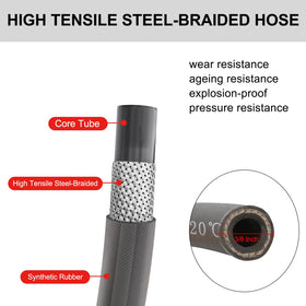 Heliwoo hot-water-capable hose delivers up to 248°F for versatile cleaning tasks.