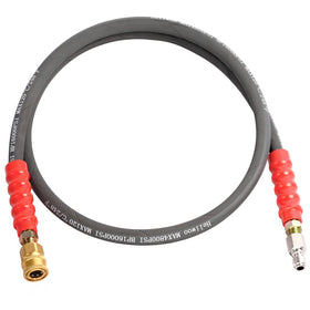 Heliwoo pressure-washer whip hose 5ft with steel braid for long-lasting durability.