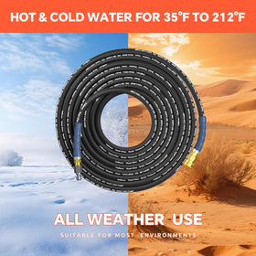 Heliwoo steel braid design withstands high PSI for professionals.