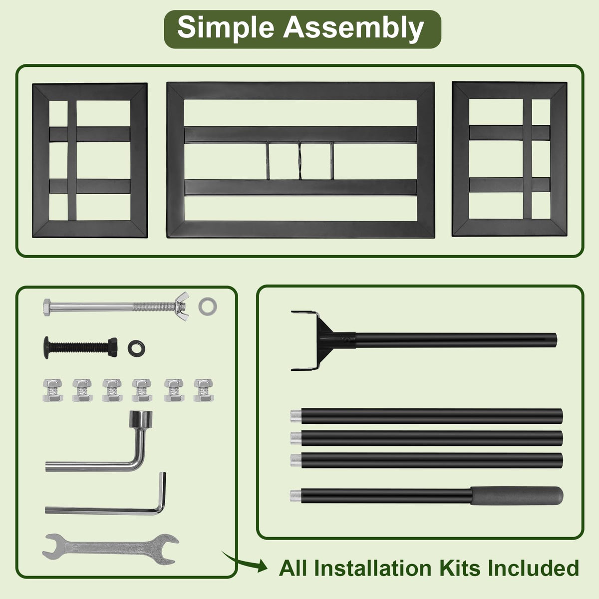 HelpLand assembly-ready lawn rake for quick yard setup.