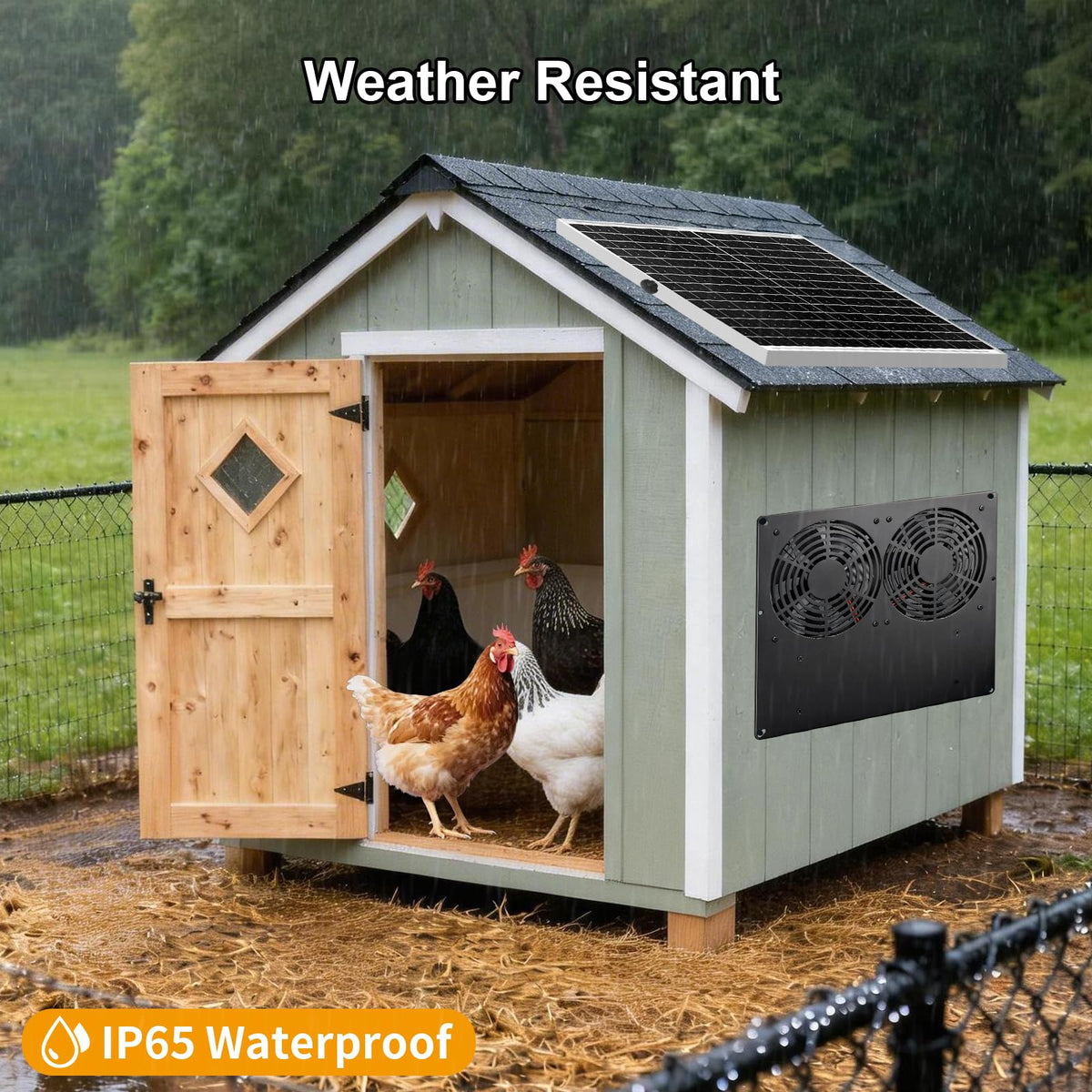 HelpLand chicken coop ventilation keeps air fresh for poultry.