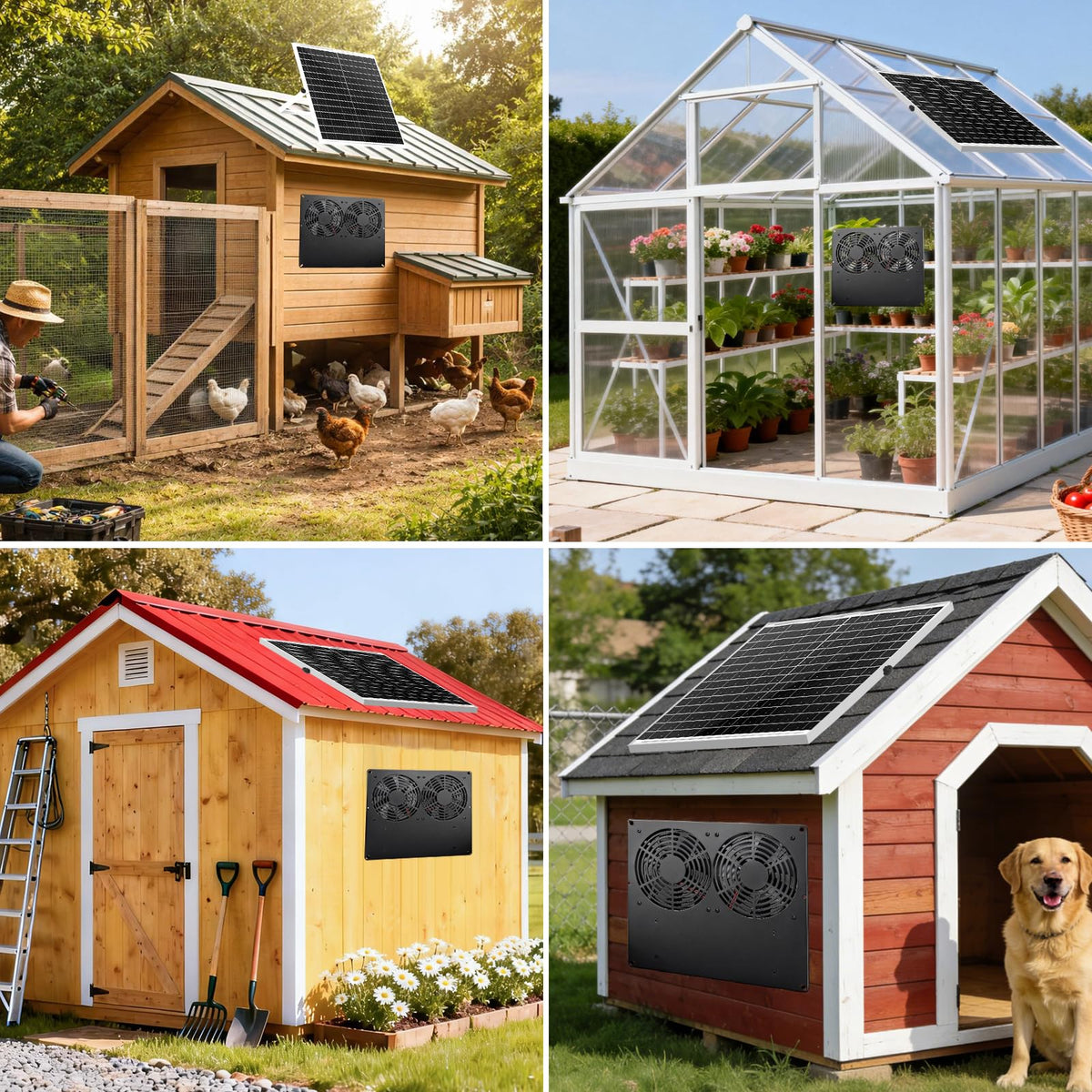 HelpLand greenhouse ventilation improves airflow and temperature control.