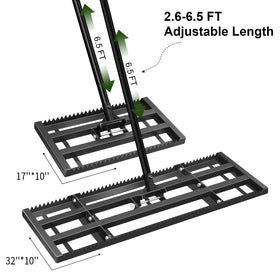 HelpLand yard and garden leveling rake for soil, compost, gravel smoothing.