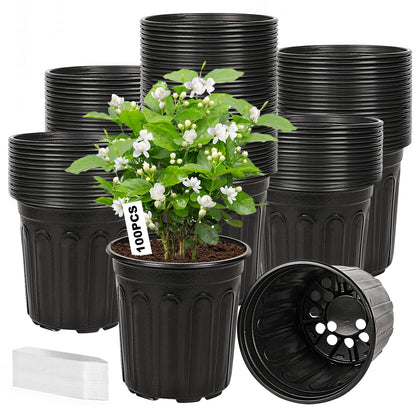 Hemikaki 1-gallon nursery pot with drainage holes for controlled watering