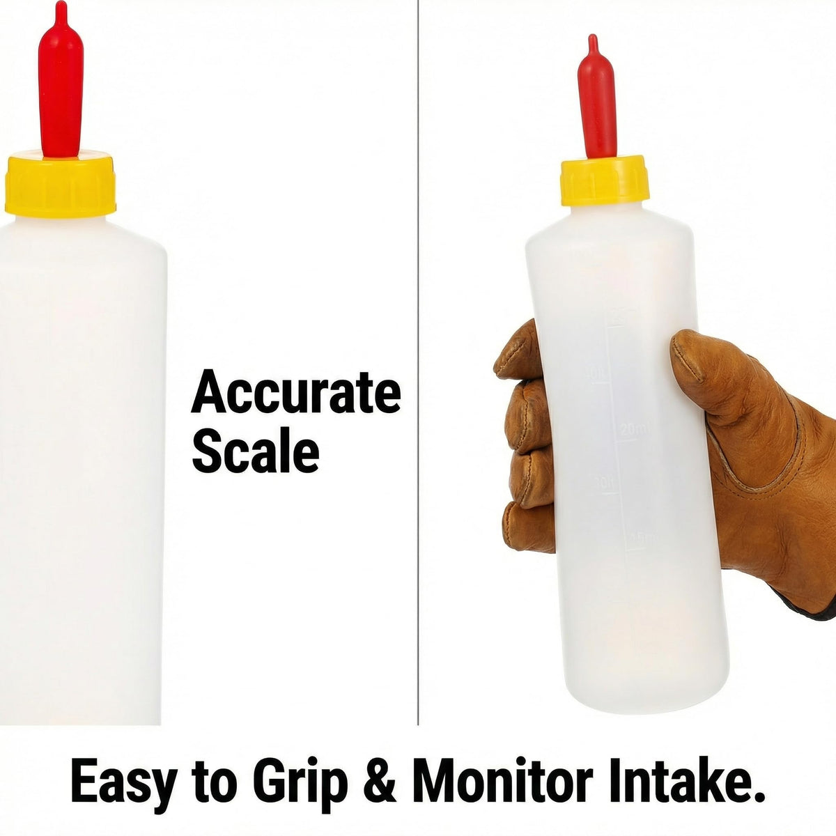 Hemoton 400ml nursing bottle with easy grip for comfortable handling
