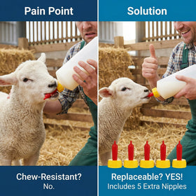 Hemoton farm animal feeding kit suitable for goats, lambs, piglets
