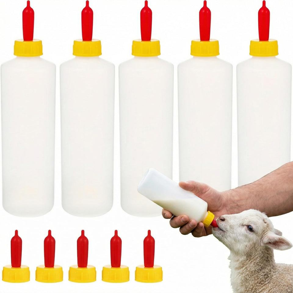 Hemoton goat nipple bottle 400ml for easy lamb feeding on the farm